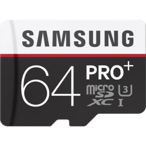 Samsung 64GB PRO+ UHS-I microSDXC U3 Memory Card (Class 10) with Adapter